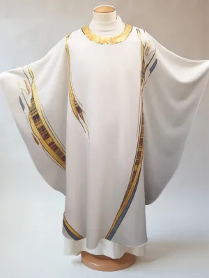 Paintbrush White Chasuble