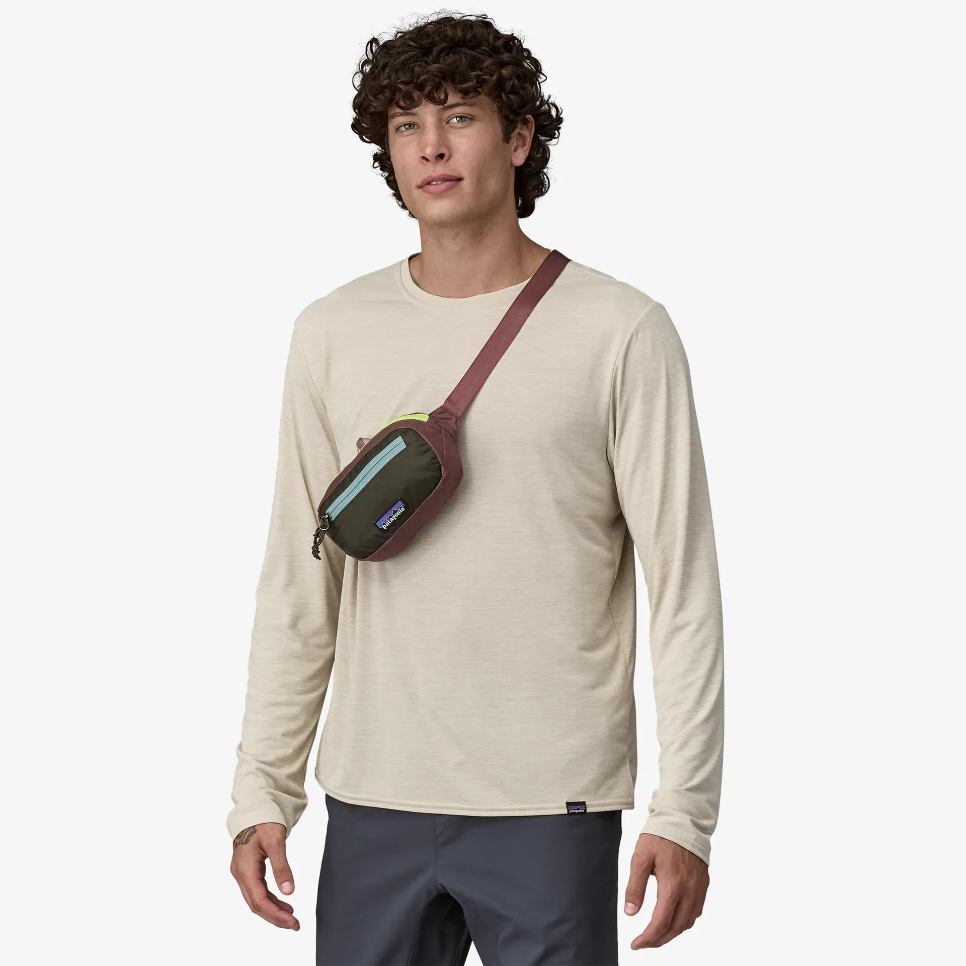 PATAGONIA ULTRALIGHT BLACK HOLE MINI HIP PACK - PATCHWORK: PINE NEEDLE GREEN