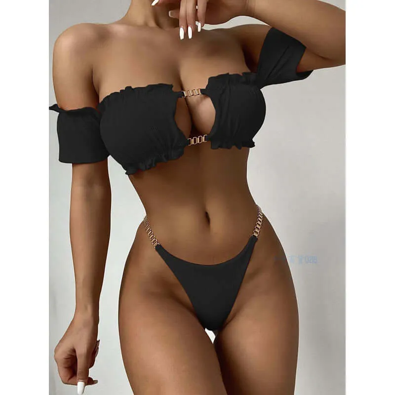 Patchwork color bikini