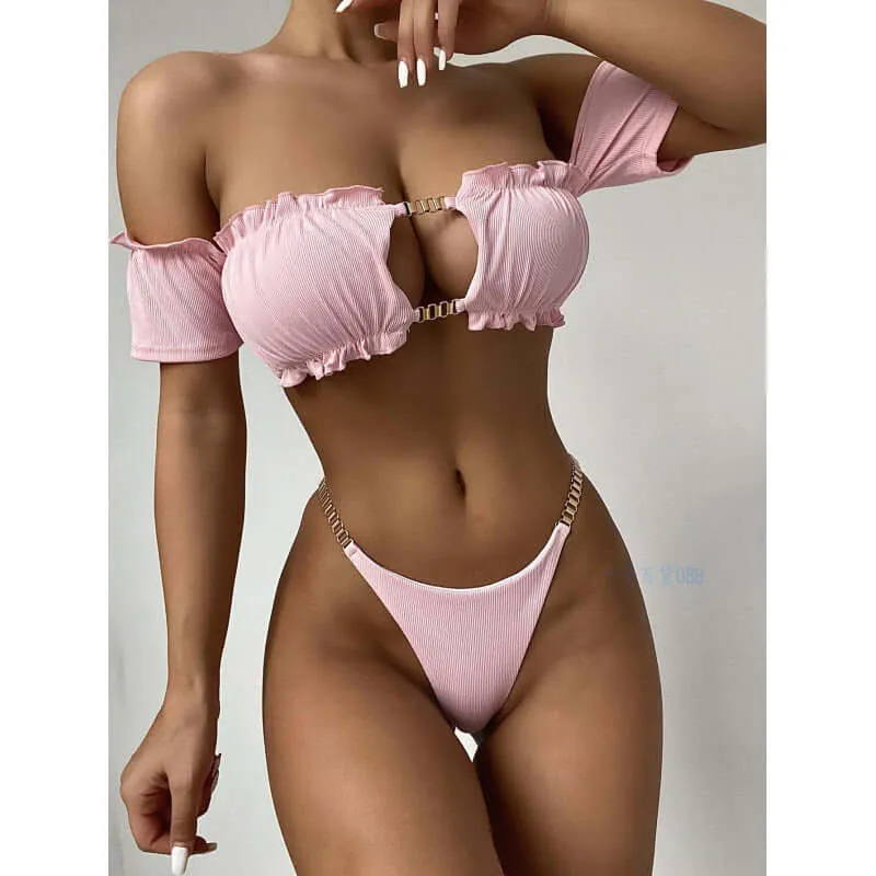 Patchwork color bikini