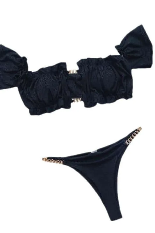 Patchwork color bikini