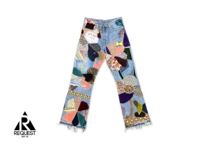Patchwork Jeans "Flare Hippie"