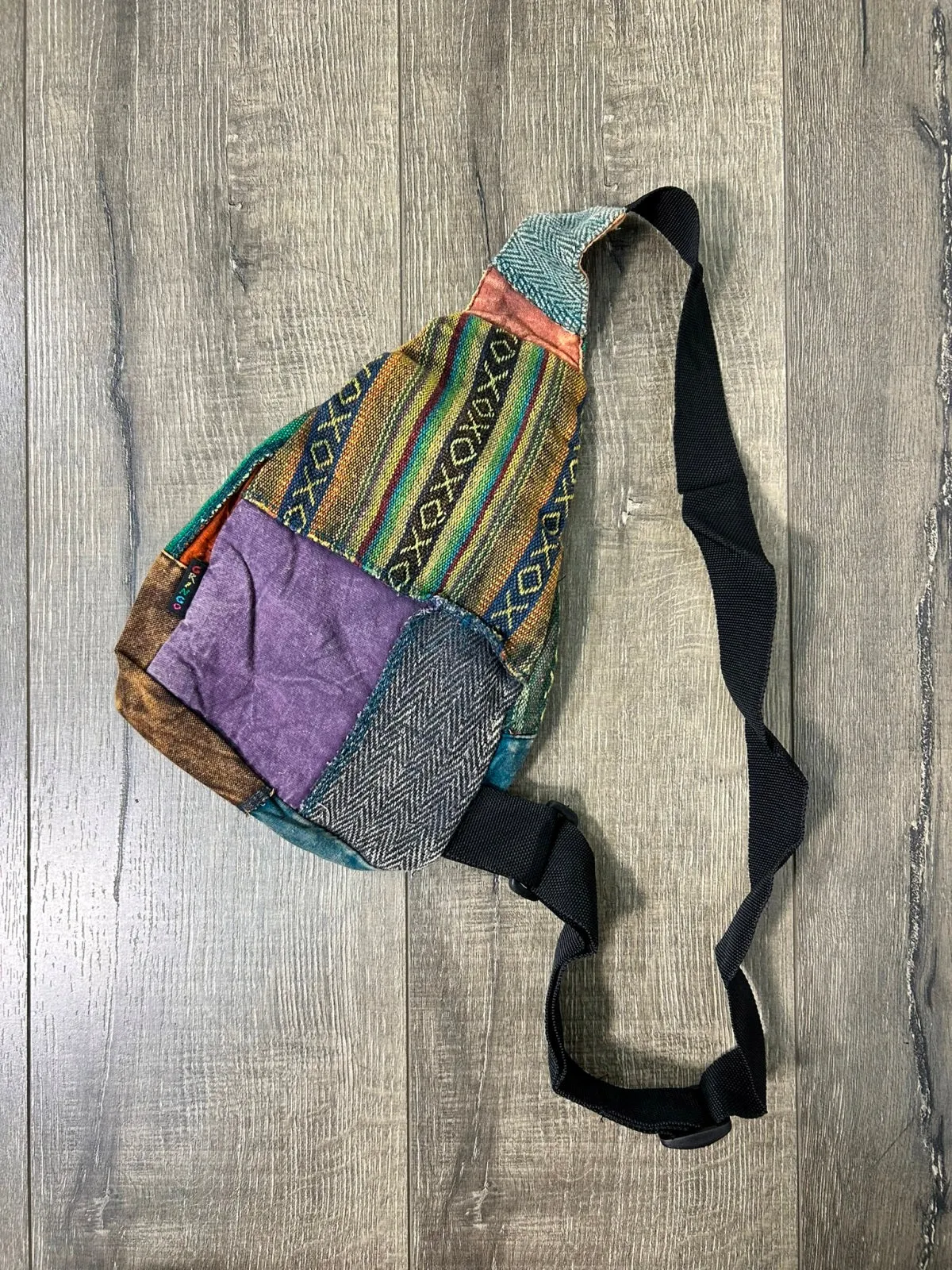 Patchwork One Shoulder Backpack