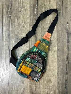 Patchwork One Shoulder Backpack
