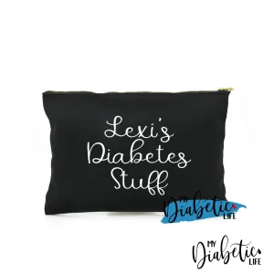 Personalised Diabetes Stuff - Carry all storage bag