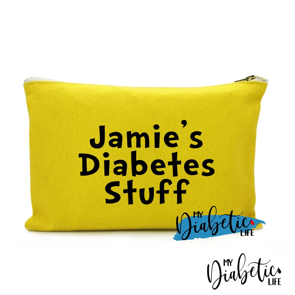 Personalised Diabetes Stuff - Carry all storage bag