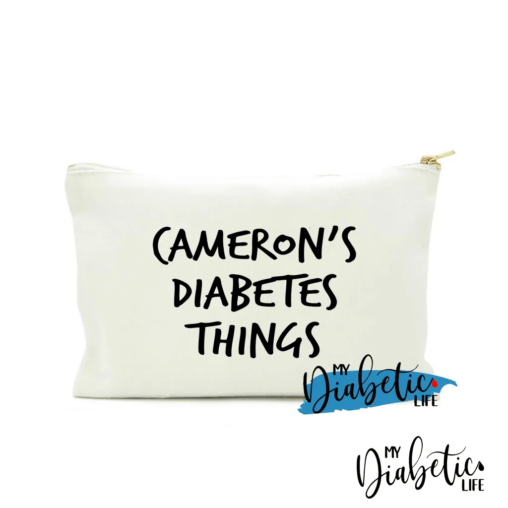 Personalised Diabetes Stuff - Carry all storage bag