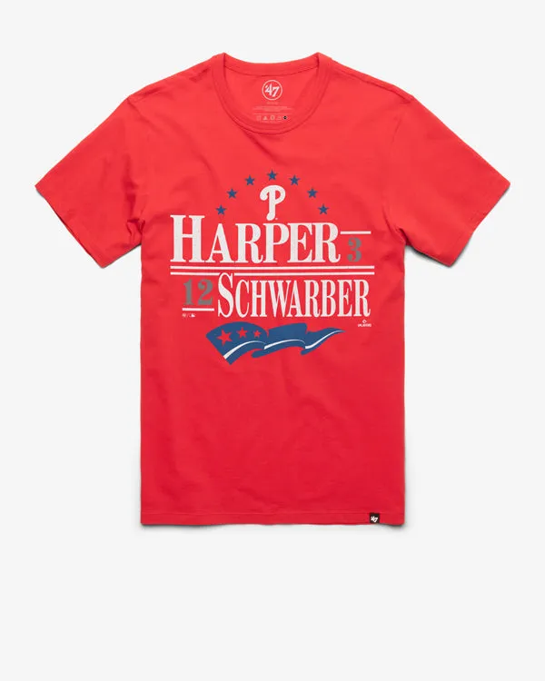 PHILADELPHIA PHILLIES HARPER SCHWARBER '47 FRANKLIN TEE