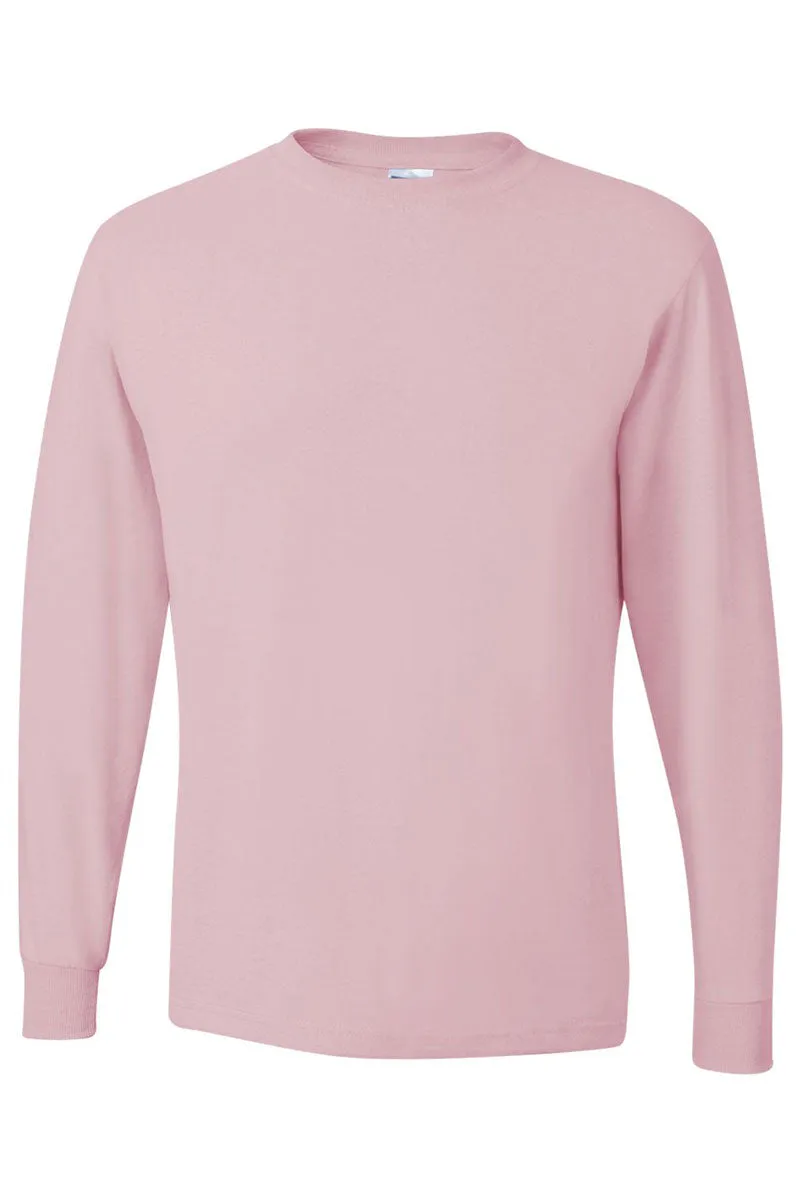 Pink Checkered Mama Unisex Dri-Power Long-Sleeve 50/50 Tee