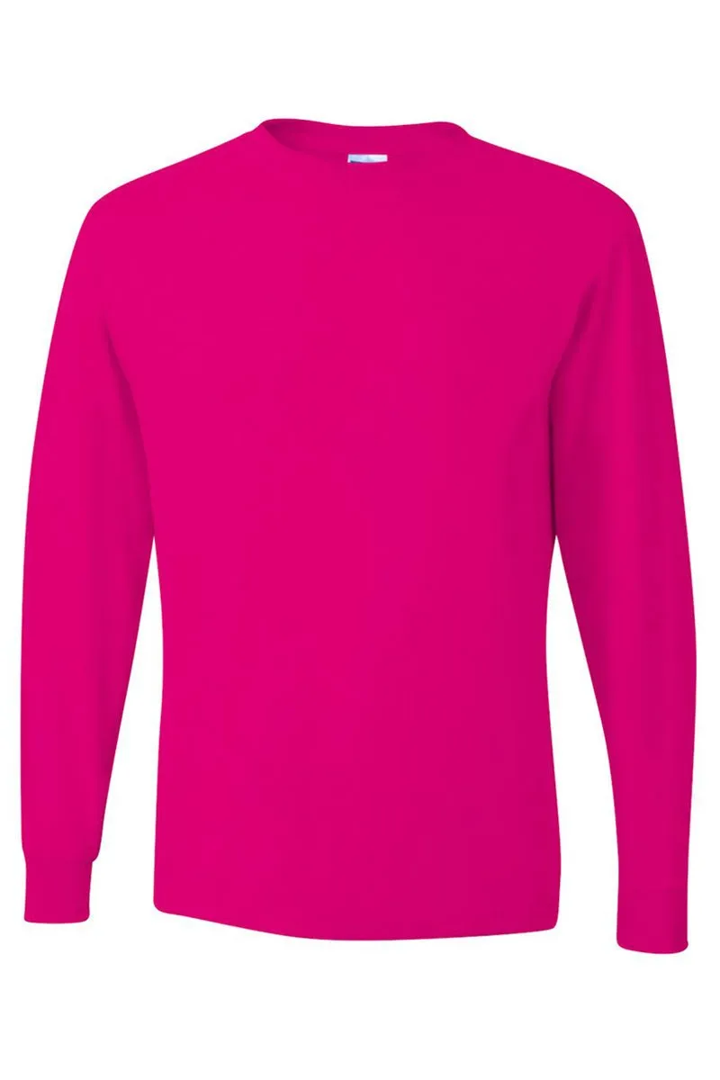 Pink Checkered Mama Unisex Dri-Power Long-Sleeve 50/50 Tee