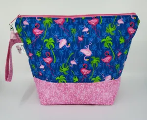 Pink Flamingos - Project Bag - Medium