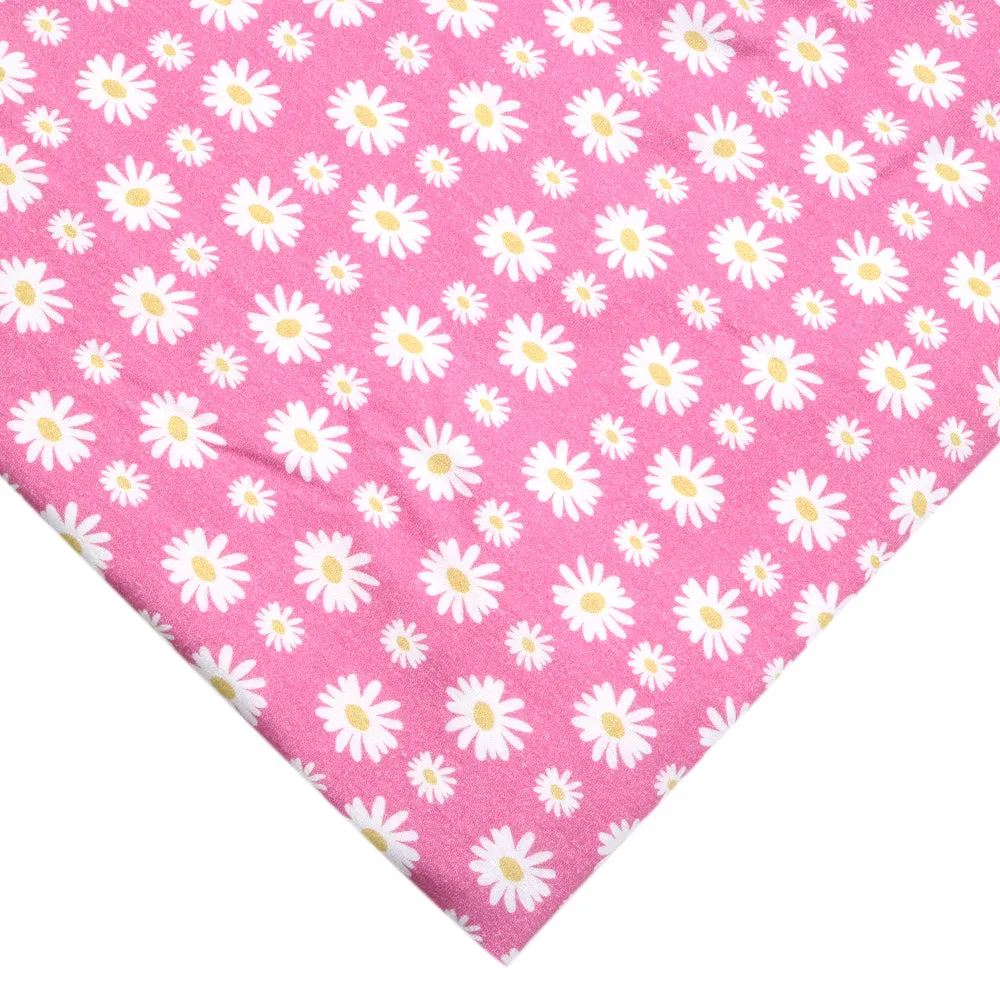 pink series flower floral printed fabric