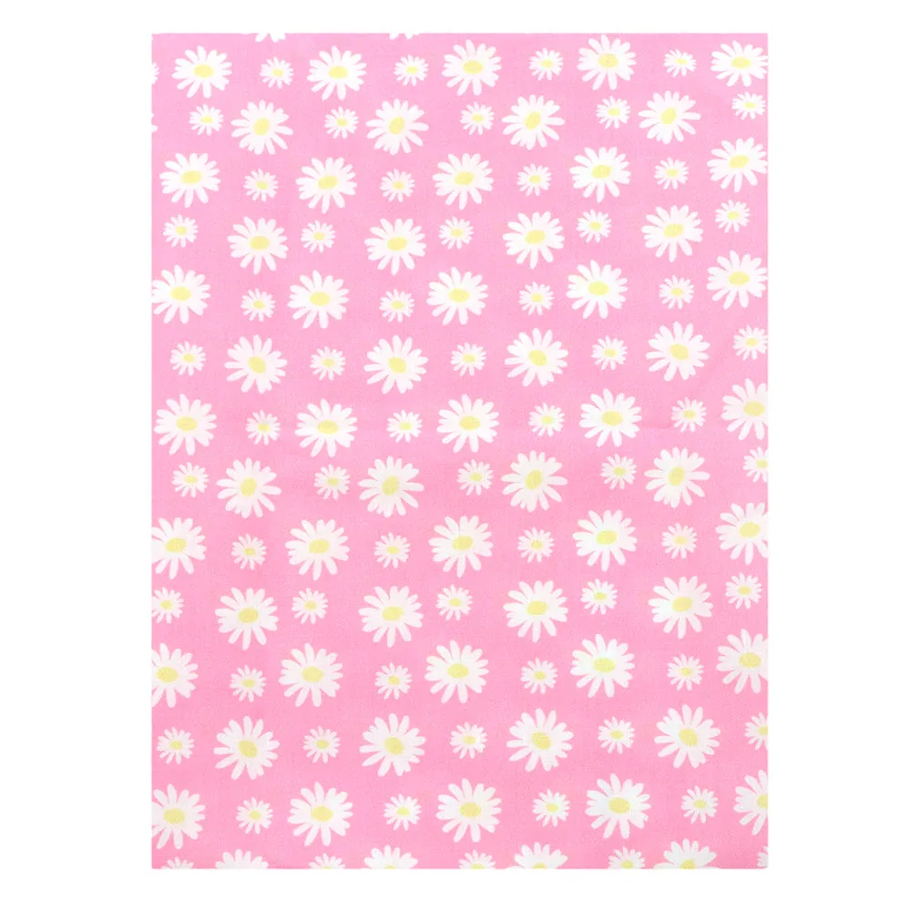 pink series flower floral printed fabric