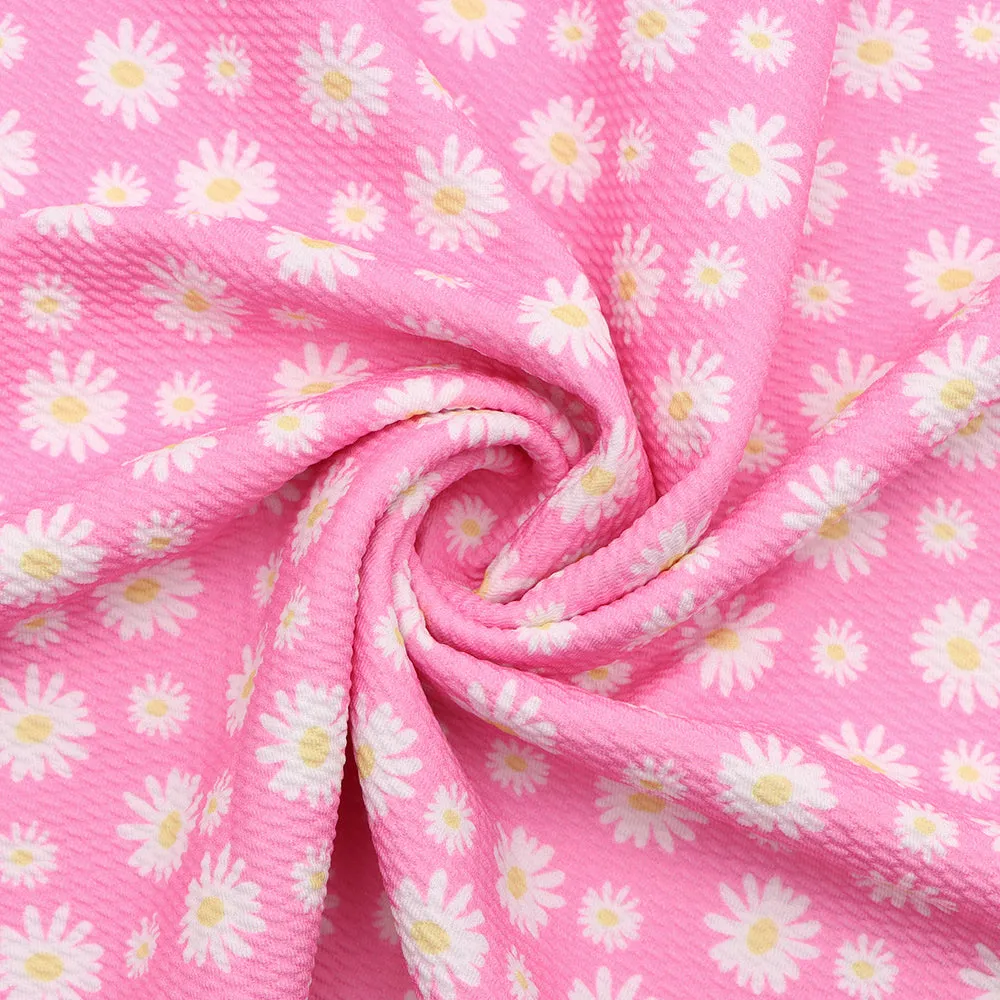 pink series flower floral printed fabric