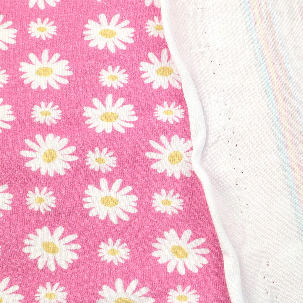 pink series flower floral printed fabric