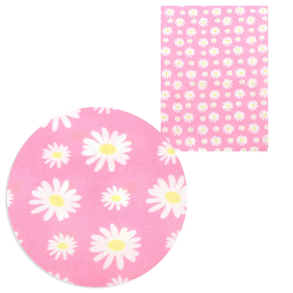 pink series flower floral printed fabric