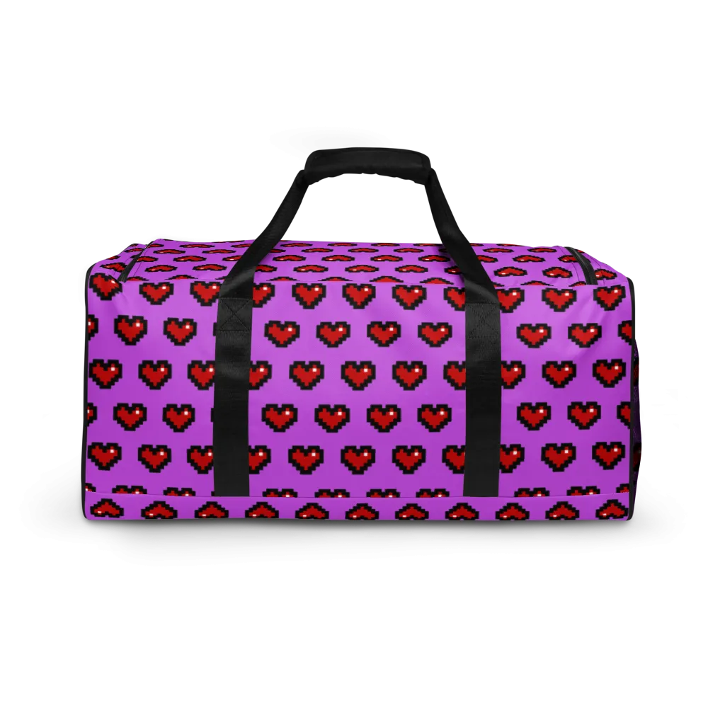 Pixel Hearts Duffle Bag