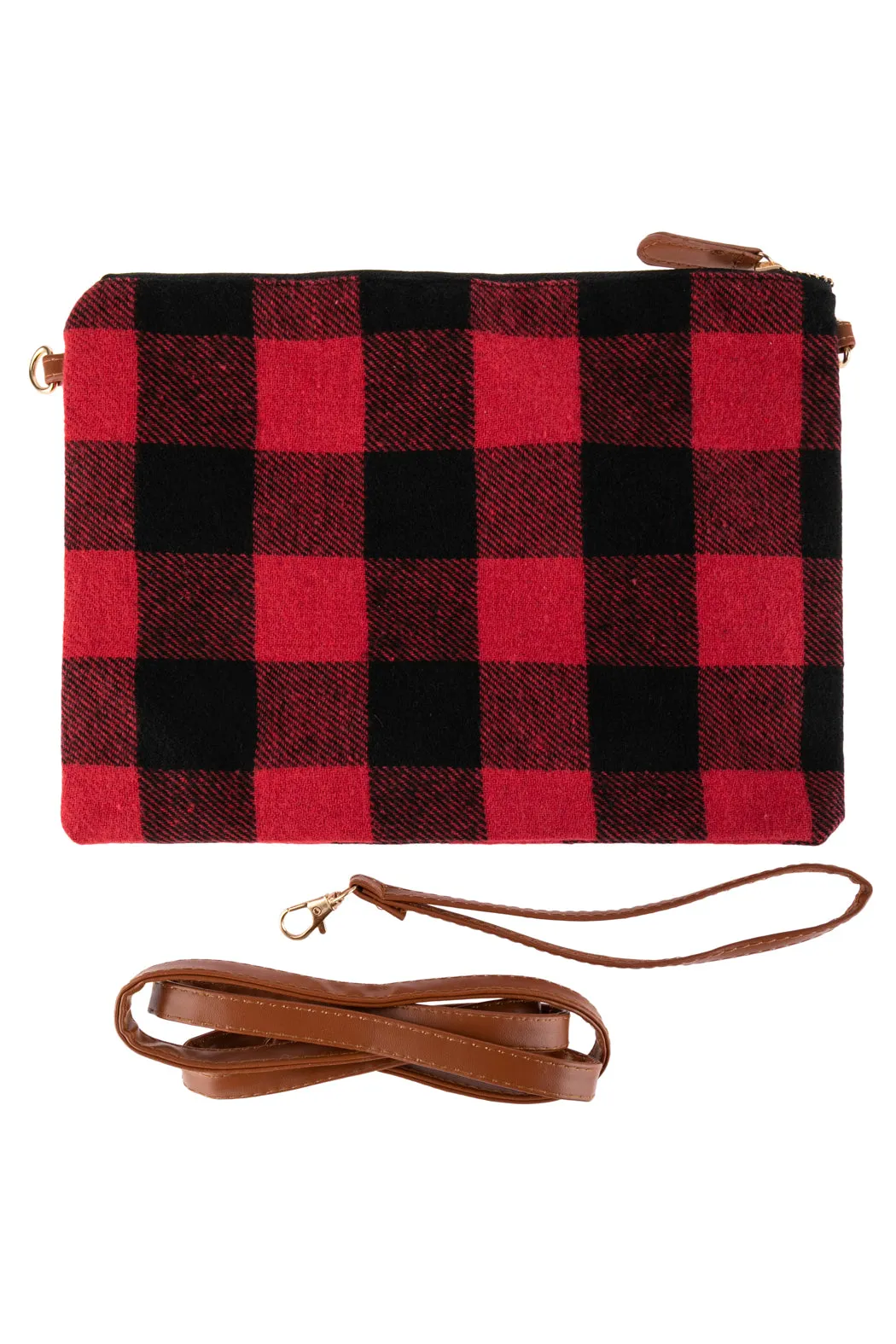 PLAID CROSSBODY POUCH