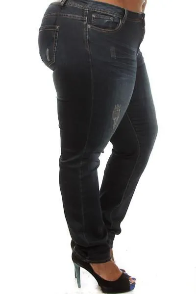Plus Size Washed Out Denim Jeans