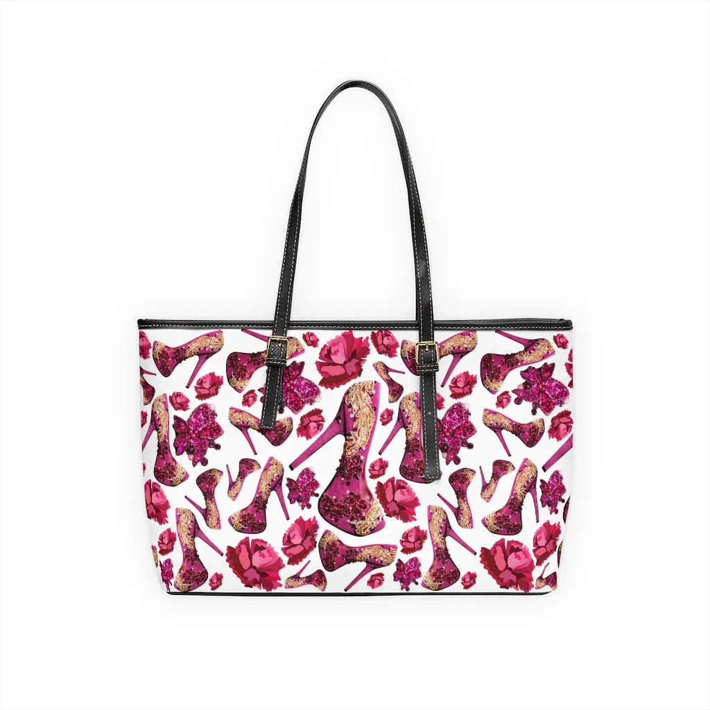 PU Leather Shoulder Bag 'Pink Diamond'