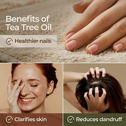 Pure Australian Tea Tree Oil for Skin, Hair, Face & Toenails