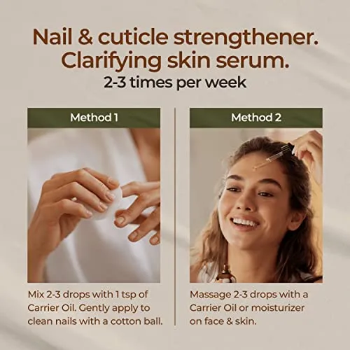 Pure Australian Tea Tree Oil for Skin, Hair, Face & Toenails