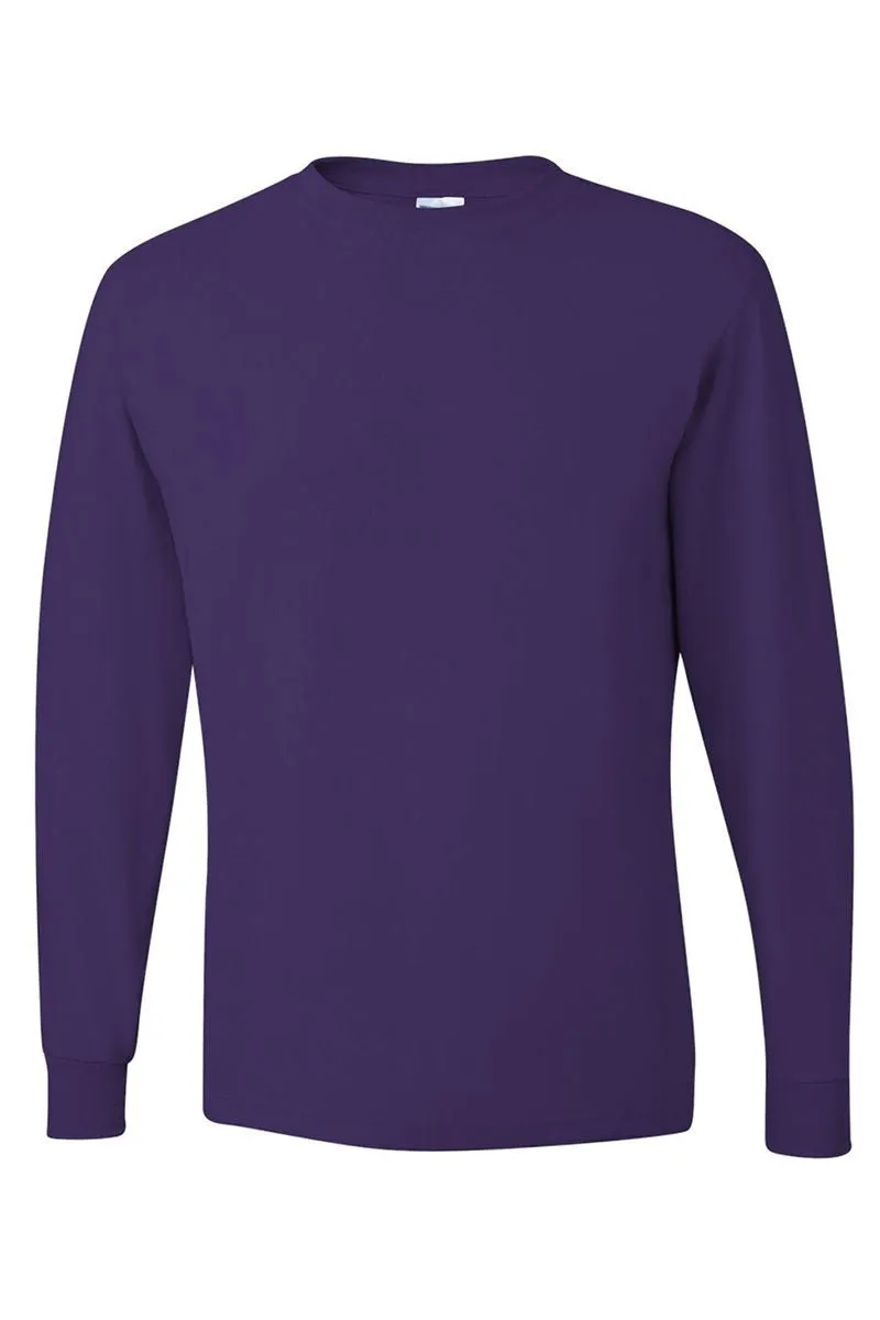 Purple Checkered Mama Unisex Dri-Power Long-Sleeve 50/50 Tee