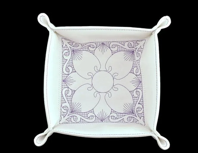 Purple floral dice tray