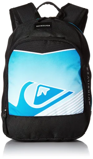 Quiksilver Small Backpack Blue Logo on Black