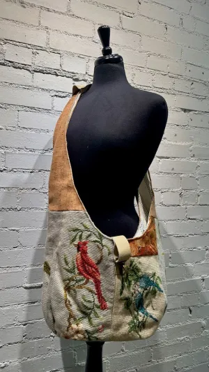 "ALL ABOUT BIRDS"  Vintage Crossbody Handbag