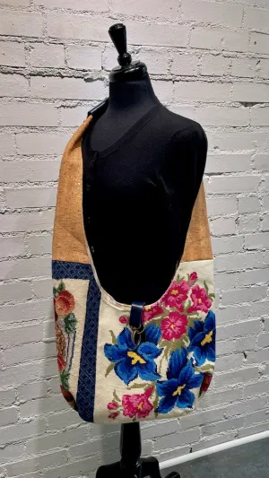 "BLUEBELLS"  Vintage Crossbody Handbag