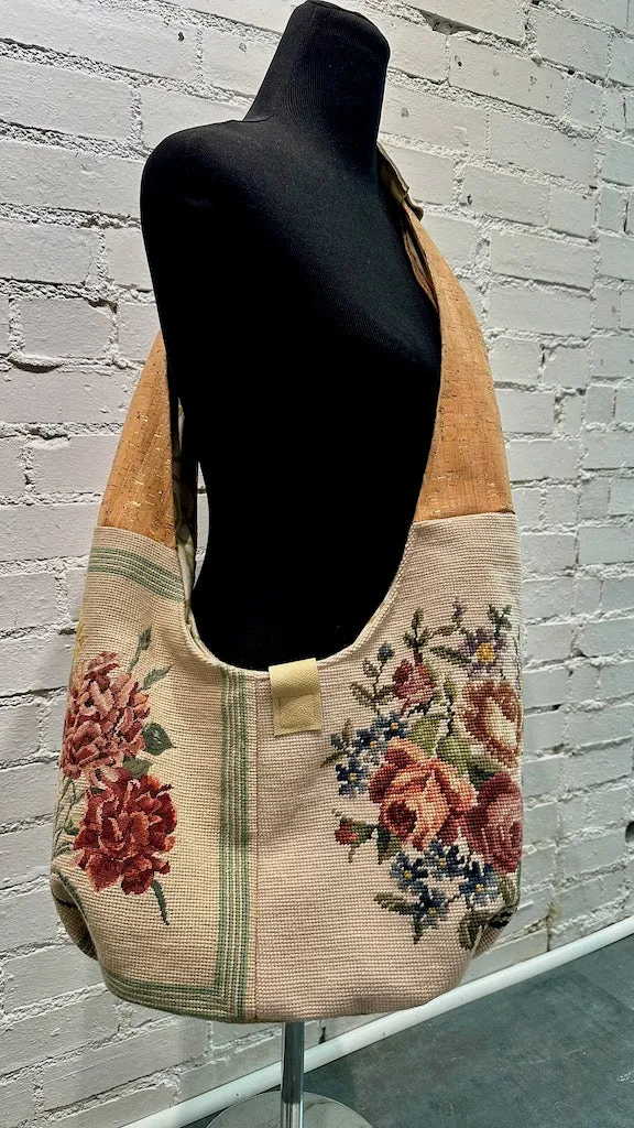 "CURLY IRIS"  Vintage Crossbody Handbag