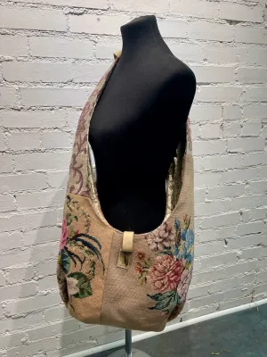 "Mauve Floral" Vintage Crossbody Handbag
