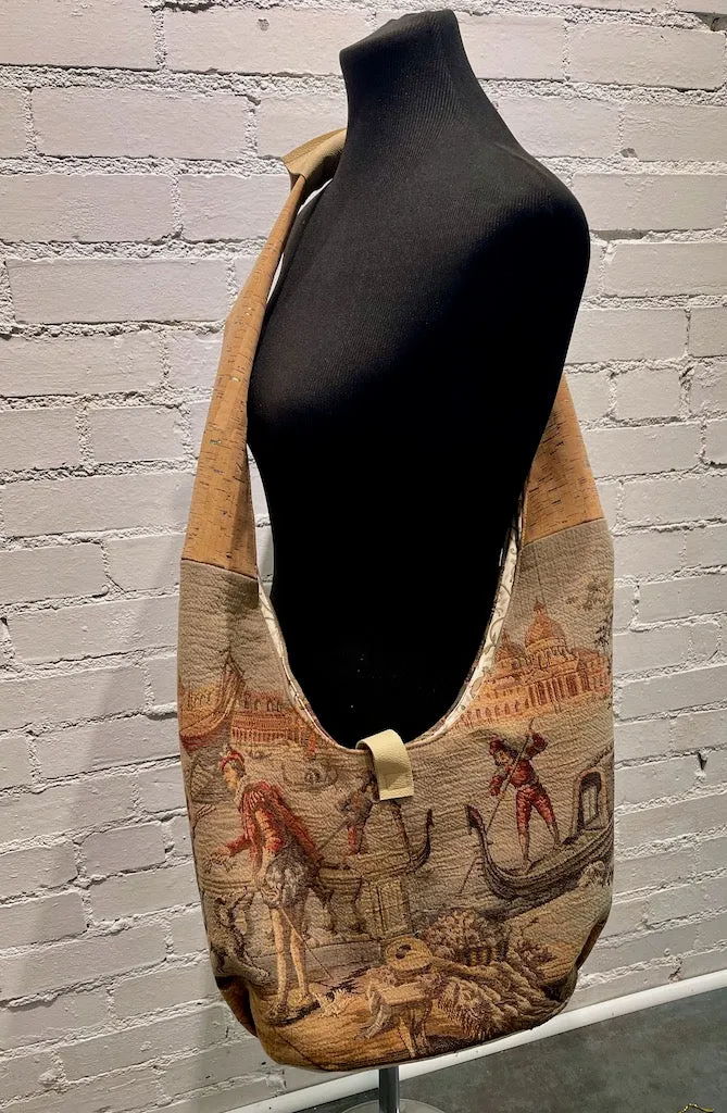 "Scenes of Venice" Vintage Crossbody Handbag