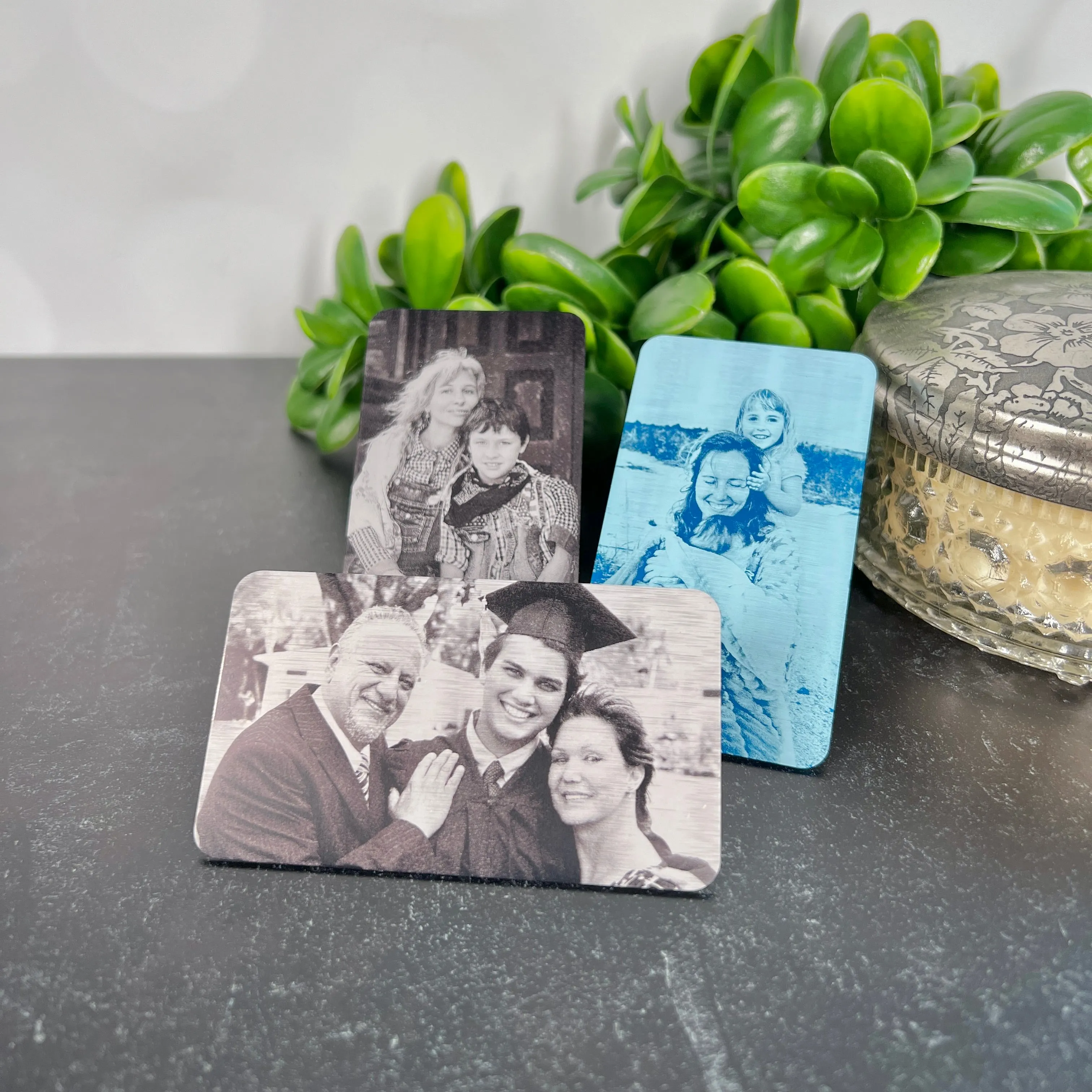 "To My Son" Engraved Metal Wallet Card with Lion Design – Unique Keepsake with Gift Pouch