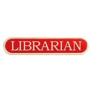 Red Librarian Enamel Bar School Badge