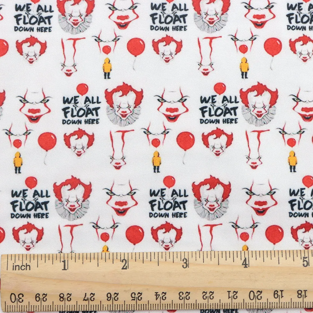 red series letters alphabet printed fabric
