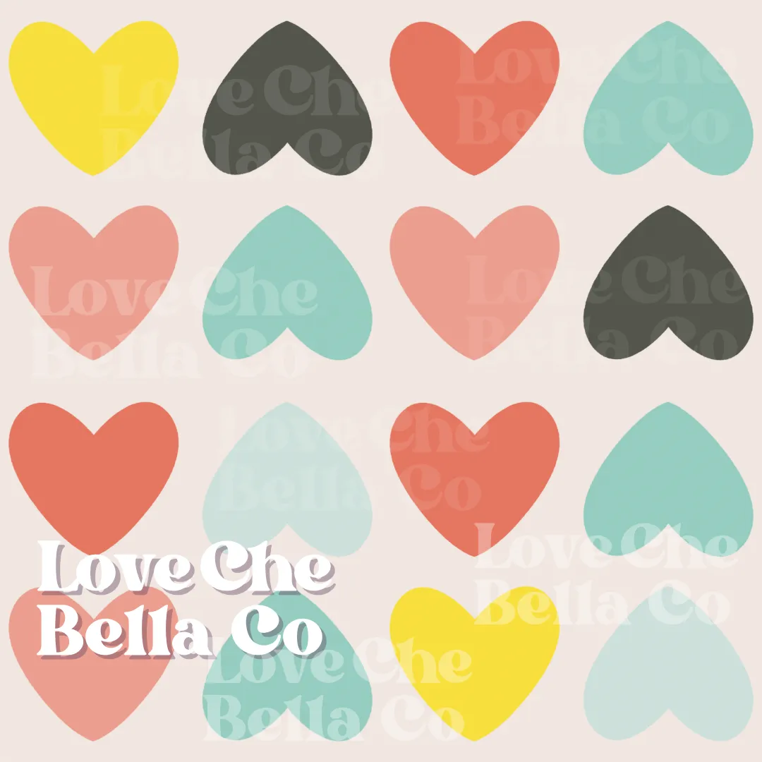Repeating hearts - Seamless File