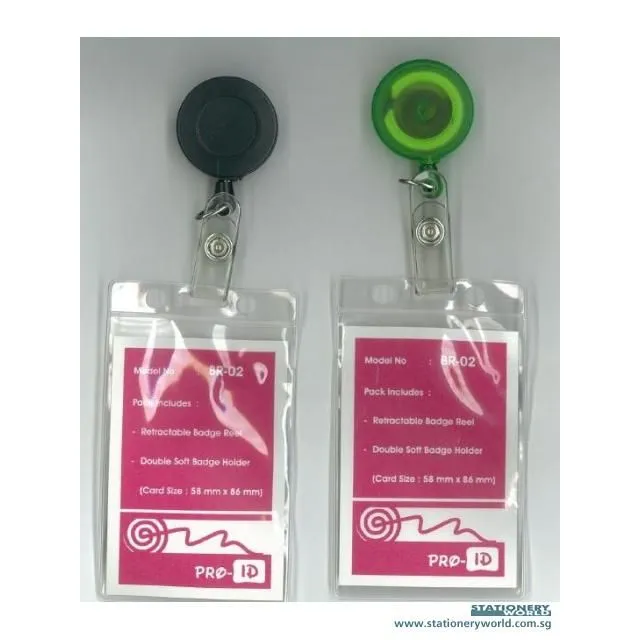 Retractable ID Cardholder and Badge Reel BR-02