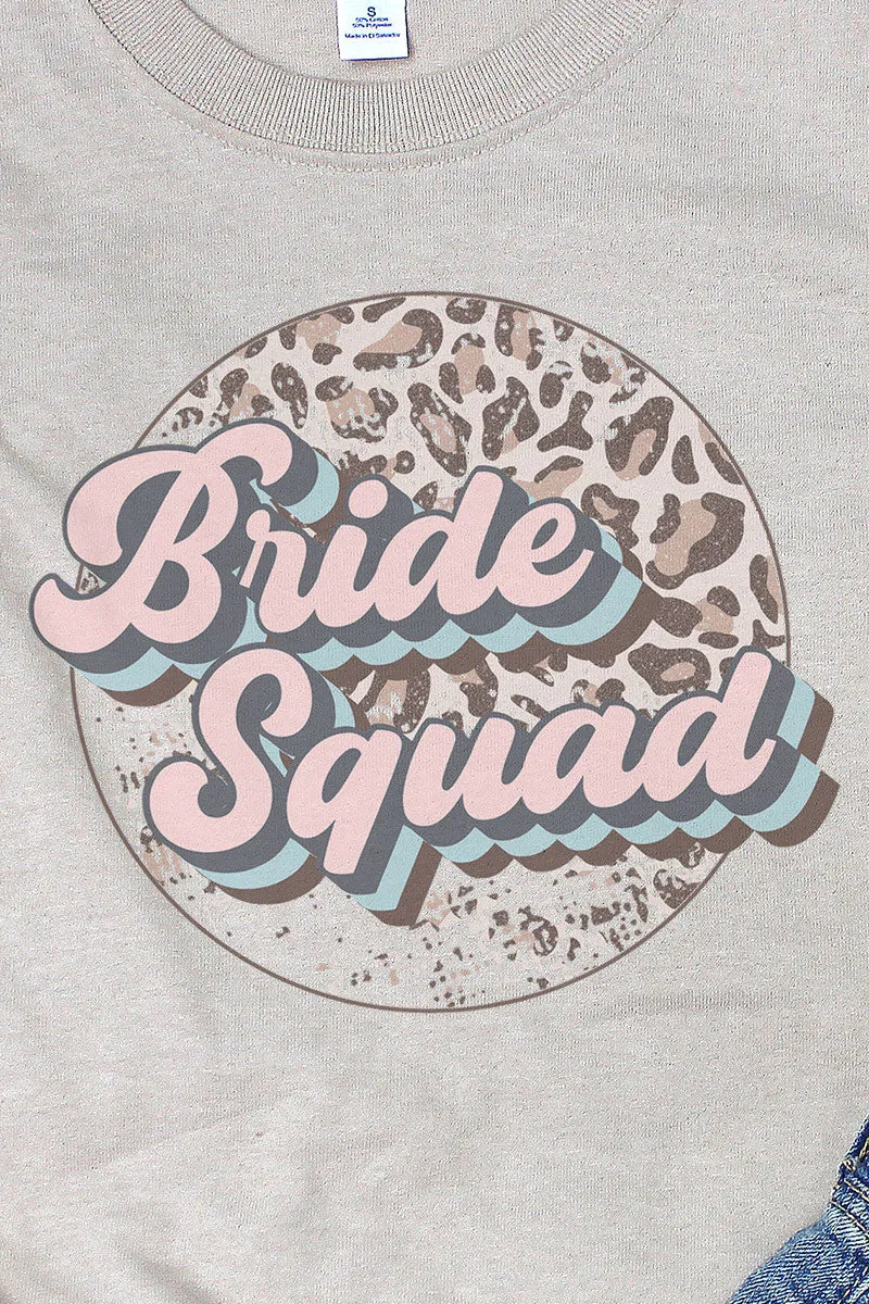 Retro Cheetah Bride Squad Dri-Power 50/50 Tee