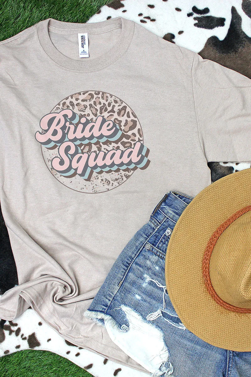 Retro Cheetah Bride Squad Dri-Power 50/50 Tee