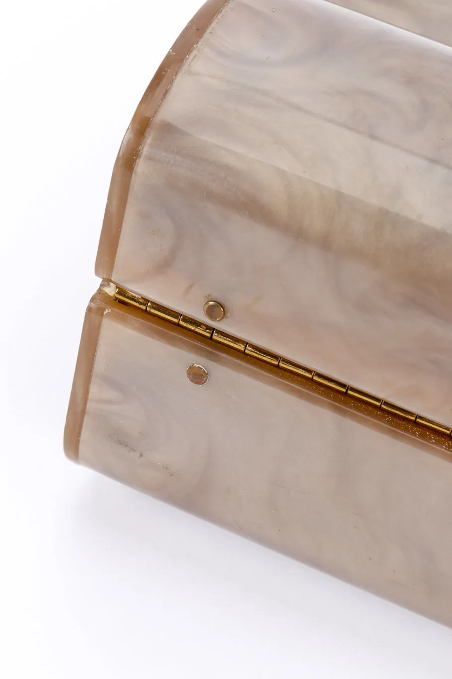 Ribbed Pearlescent Lucite Case Bag