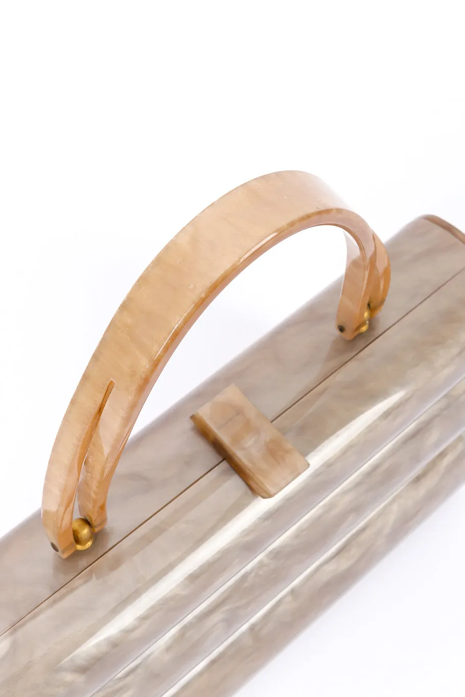 Ribbed Pearlescent Lucite Case Bag