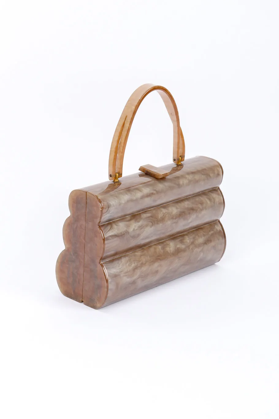 Ribbed Pearlescent Lucite Case Bag