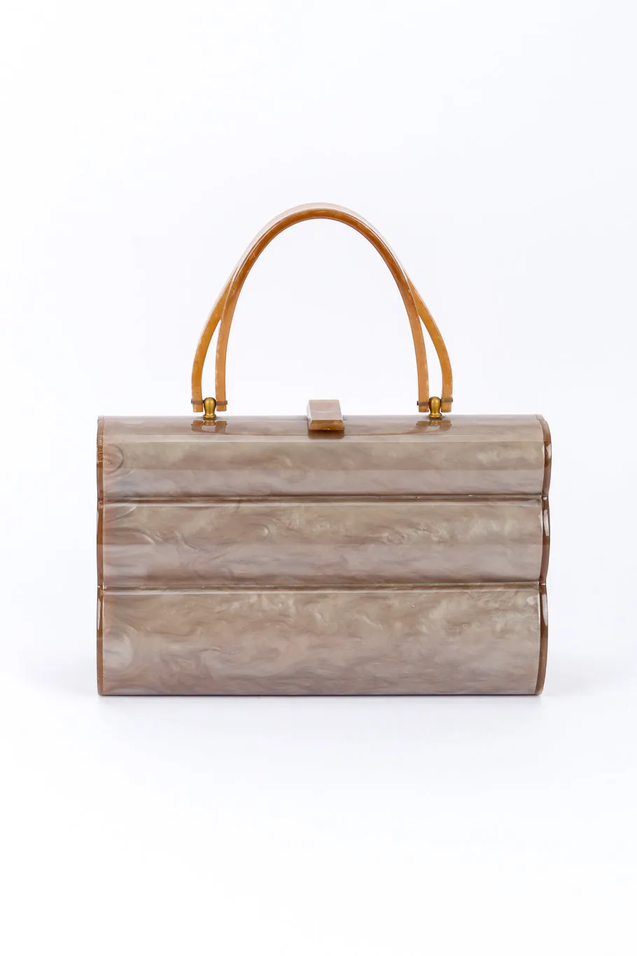 Ribbed Pearlescent Lucite Case Bag