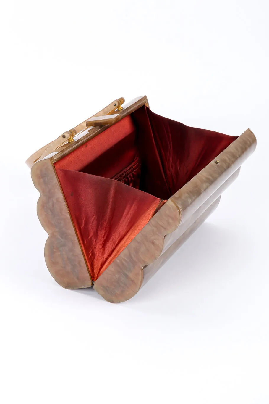 Ribbed Pearlescent Lucite Case Bag
