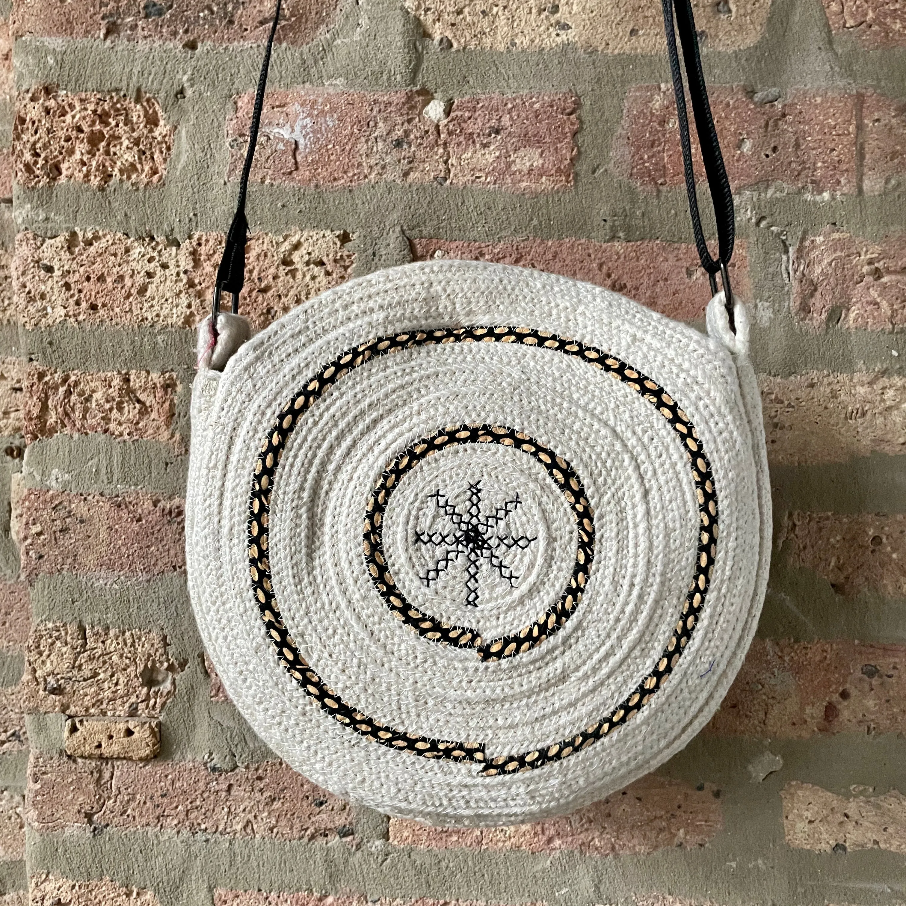 Rope Purse with Black Accents