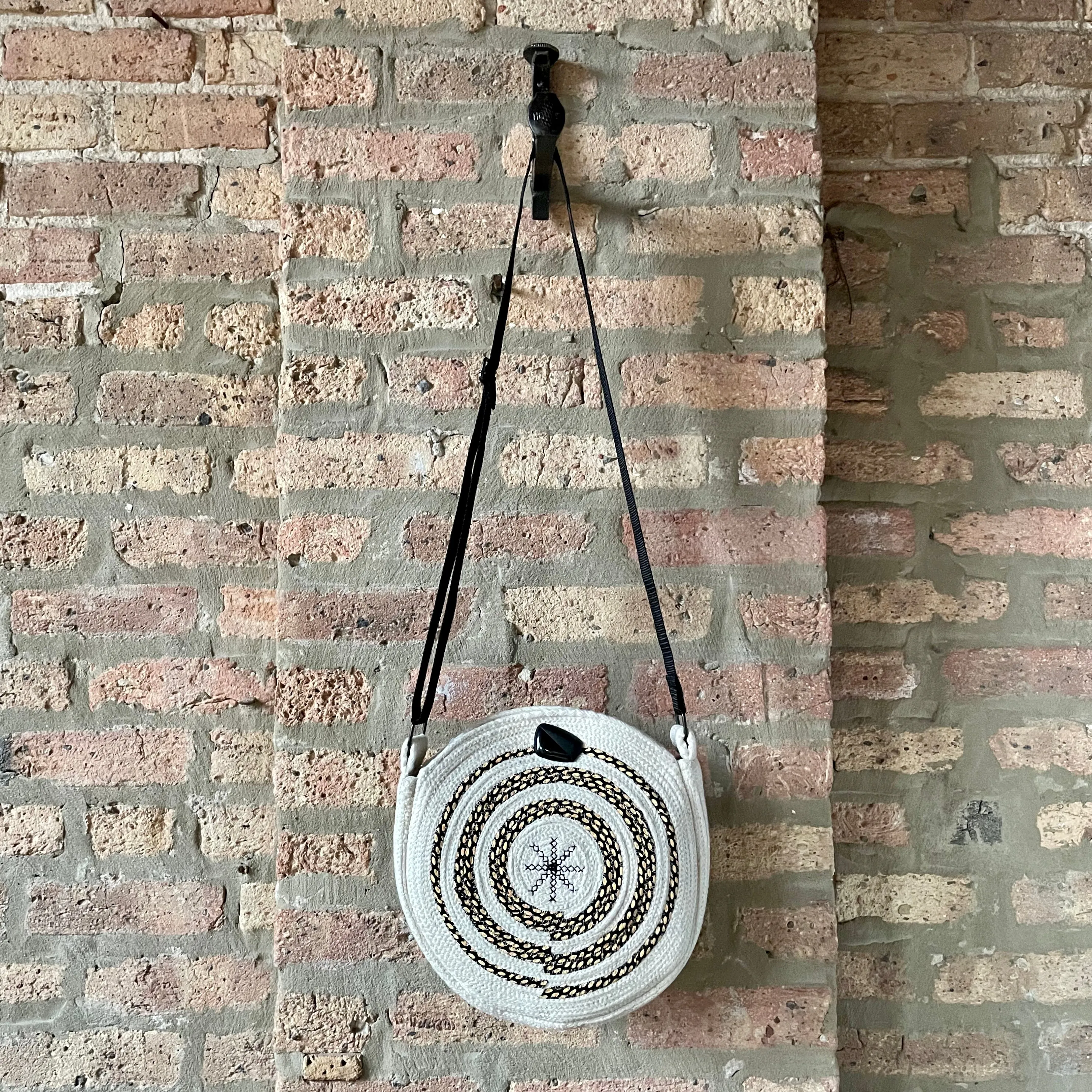 Rope Purse with Black Accents