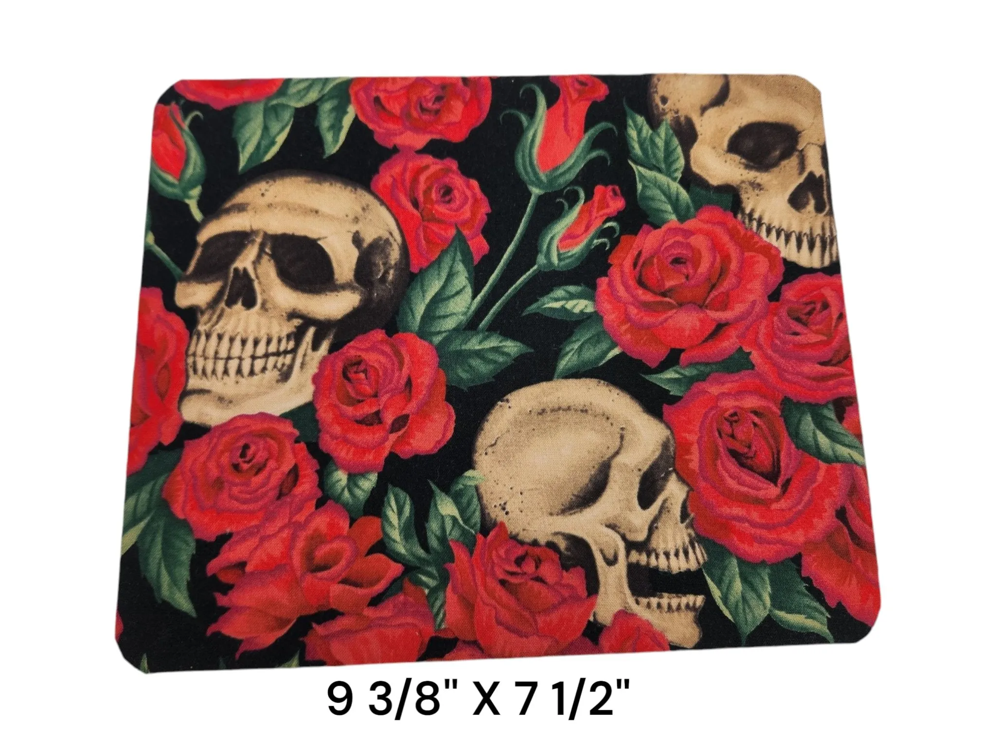 Rose and Skull desk set, mouse pad, coaster