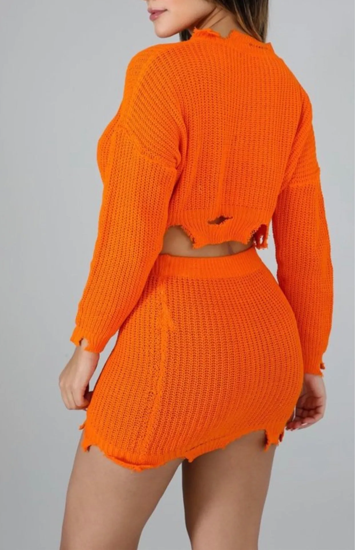 Rugged Oranges 2pc Skirt Set